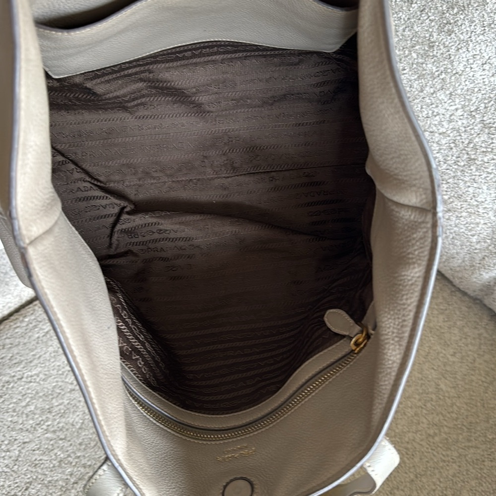 PRADA MILANO Logo Shoulder Hand Tote Bag Leather - Picture 12 of 17